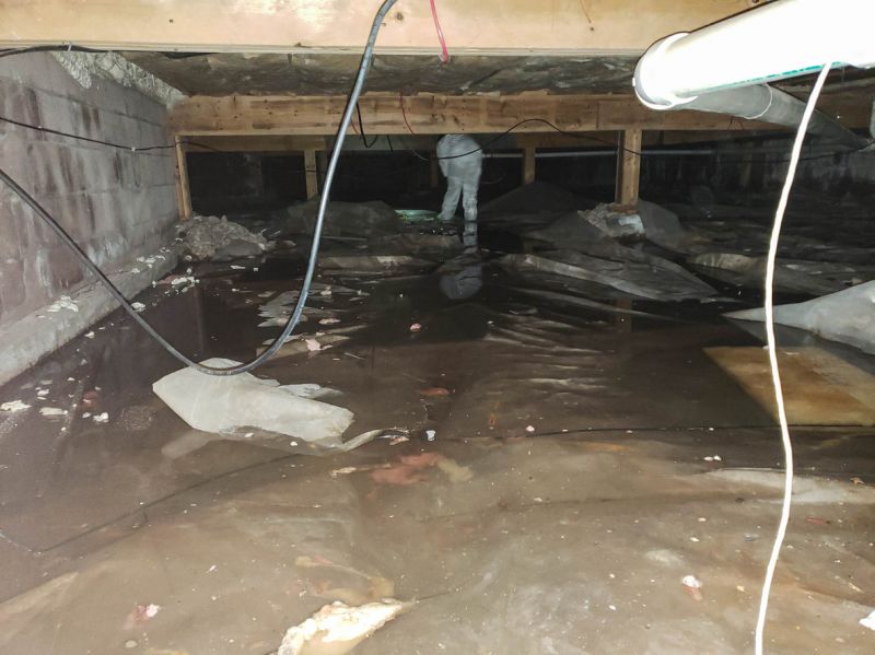 Cleaned and Encapsulated Crawlspace